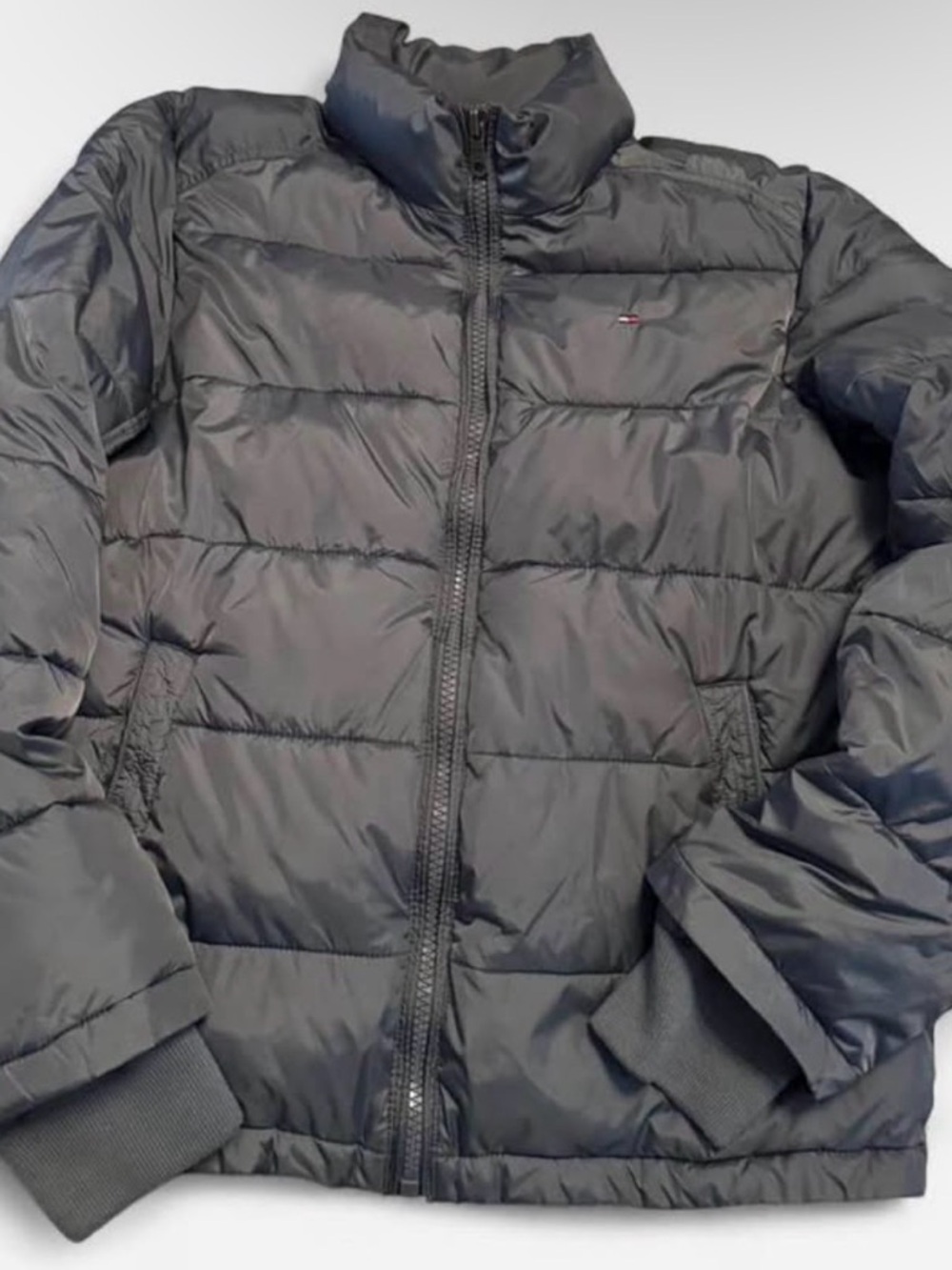 Tommy Hilfiger Men's Black Puffer Jacket with Subtle Logo